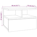vidaXL szürke sonoma színű szerelt fa fali éjjeliszekrény 40x31x27 cm
