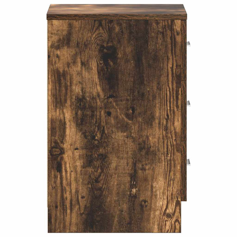 vidaXL 2 db füstös tölgy színű szerelt fa éjjeliszekrény 38x35x56 cm