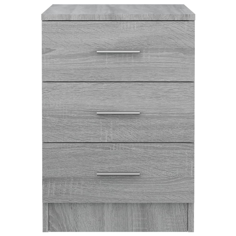 vidaXL 2 db szürke sonoma színű szerelt fa éjjeliszekrény 38x35x56 cm