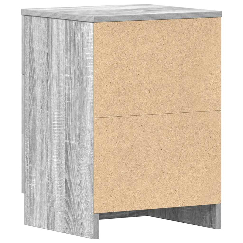 vidaXL 2 db szürke sonoma színű szerelt fa éjjeliszekrény 38x35x56 cm