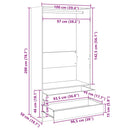 vidaXL füstös tölgy színű szerelt fa ruhásszekrény 100 x 50 x 200 cm