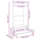 vidaXL szürke sonoma színű szerelt fa ruhásszekrény 100 x 50 x 200 cm