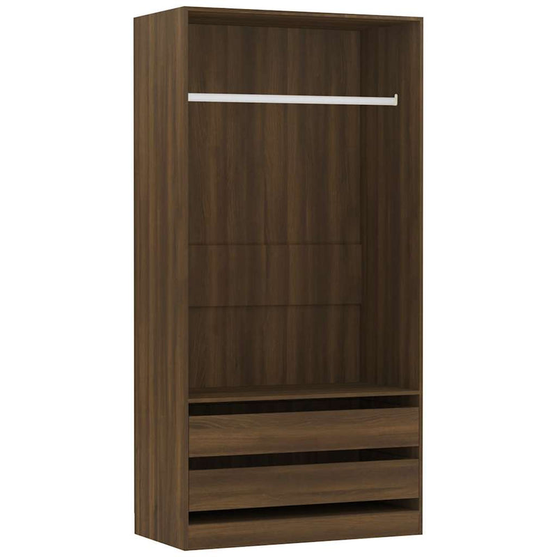 vidaXL barna tölgy színű szerelt fa ruhásszekrény 100 x 50 x 200 cm