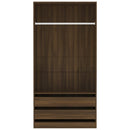 vidaXL barna tölgy színű szerelt fa ruhásszekrény 100 x 50 x 200 cm