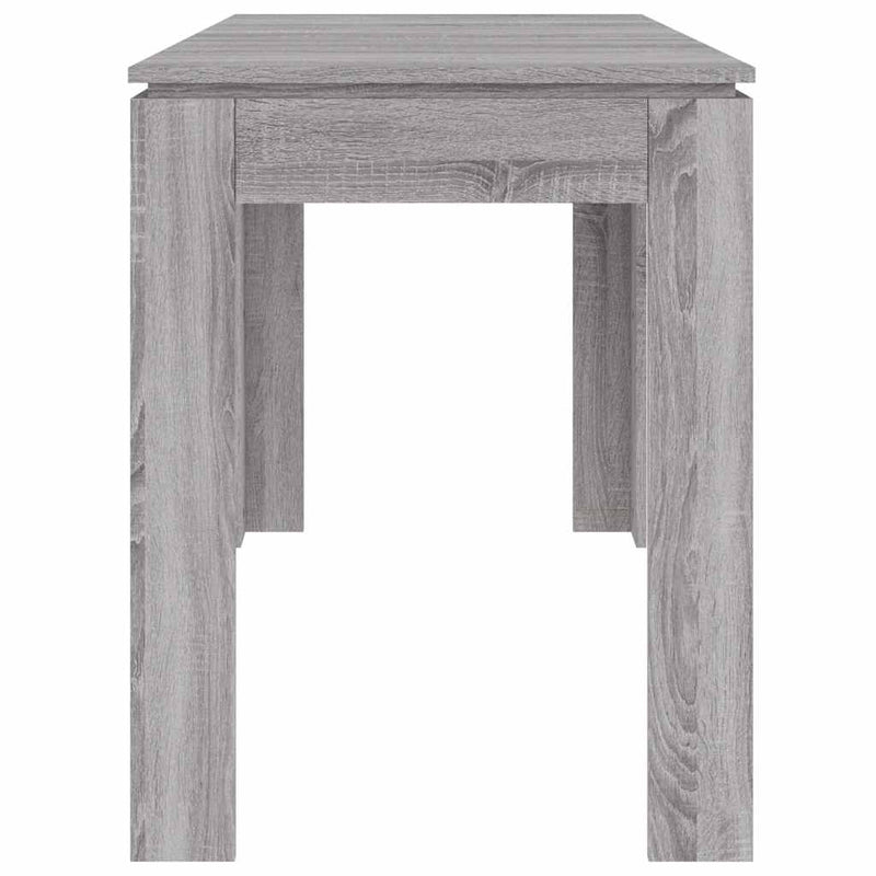 vidaXL szürke tölgy színű szerelt fa étkezőasztal 120 x 60 x 76 cm
