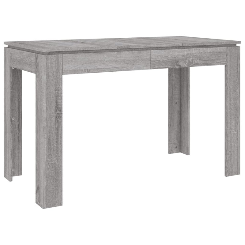 vidaXL szürke tölgy színű szerelt fa étkezőasztal 120 x 60 x 76 cm