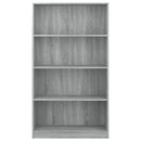vidaXL 4 szintes szürke sonoma szerelt fa könyvszekrény 80x24x142 cm