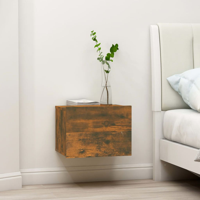vidaXL füstös tölgy színű szerelt fa éjjeliszekrény 40 x 30 x 30 cm