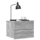 vidaXL 2 db szürke-sonoma színű szerelt fa éjjeliszekrény 40x30x30 cm