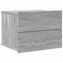 vidaXL 2 db szürke-sonoma színű szerelt fa éjjeliszekrény 40x30x30 cm