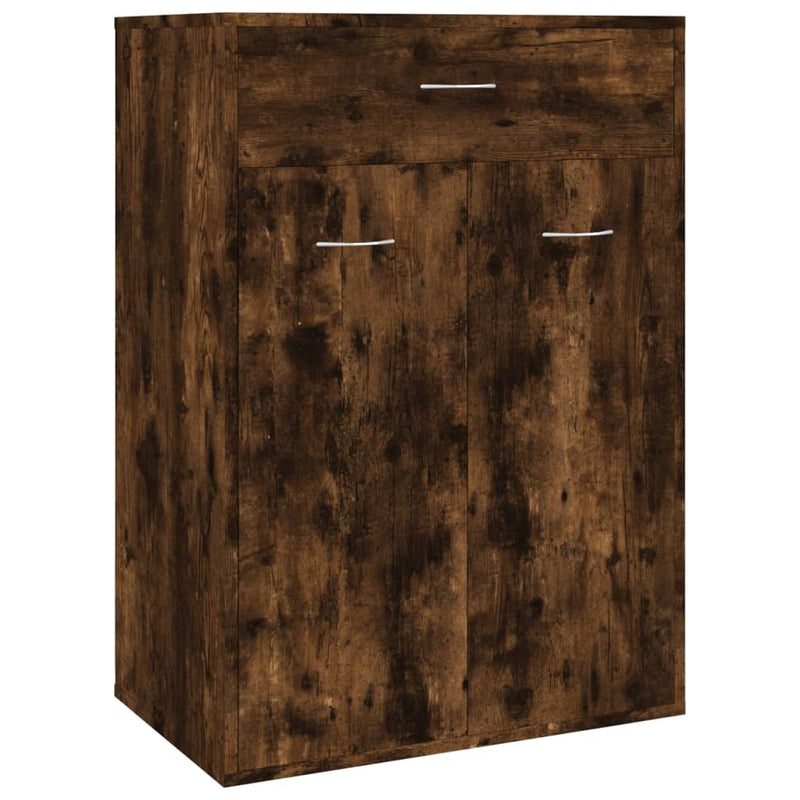 vidaXL füstös tölgy színű szerelt fa cipősszekrény 60 x 35 x 84 cm