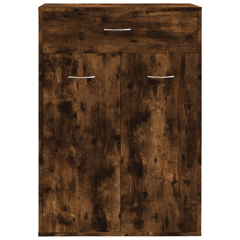 vidaXL füstös tölgy színű szerelt fa cipősszekrény 60 x 35 x 84 cm