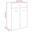 vidaXL szürke sonoma színű szerelt fa cipősszekrény 60 x 35 x 84 cm