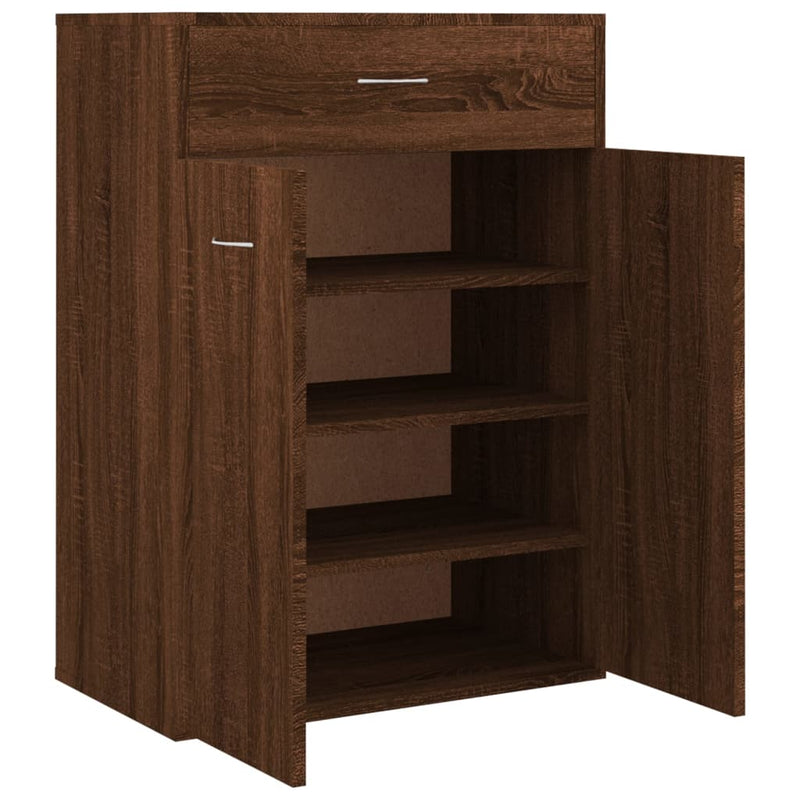 vidaXL barna tölgy színű szerelt fa cipősszekrény 60 x 35 x 84 cm