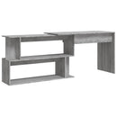 vidaXL szürke sonoma színű szerelt fa sarokasztal 200 x 50 x 76 cm