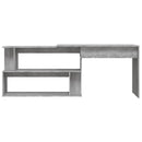 vidaXL szürke sonoma színű szerelt fa sarokasztal 200 x 50 x 76 cm