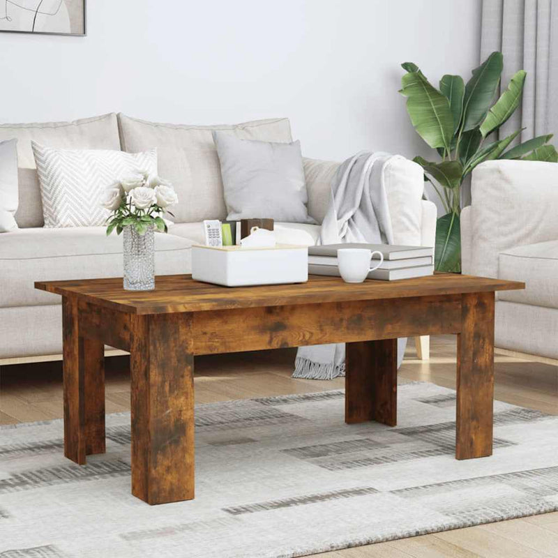 vidaXL füstös tölgy színű szerelt fa dohányzóasztal 100 x 60 x 42 cm