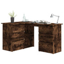 vidaXL füstös tölgy színű szerelt fa sarokíróasztal 145 x 100 x 76 cm