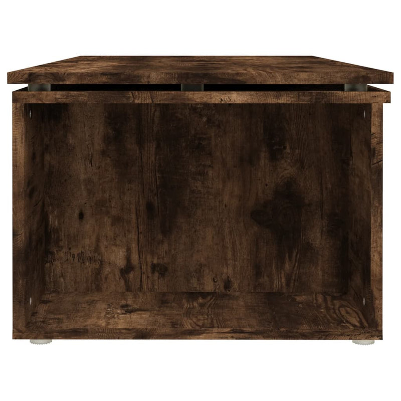 vidaXL füstös tölgy színű fatermék dohányzóasztal 150x50x35 cm