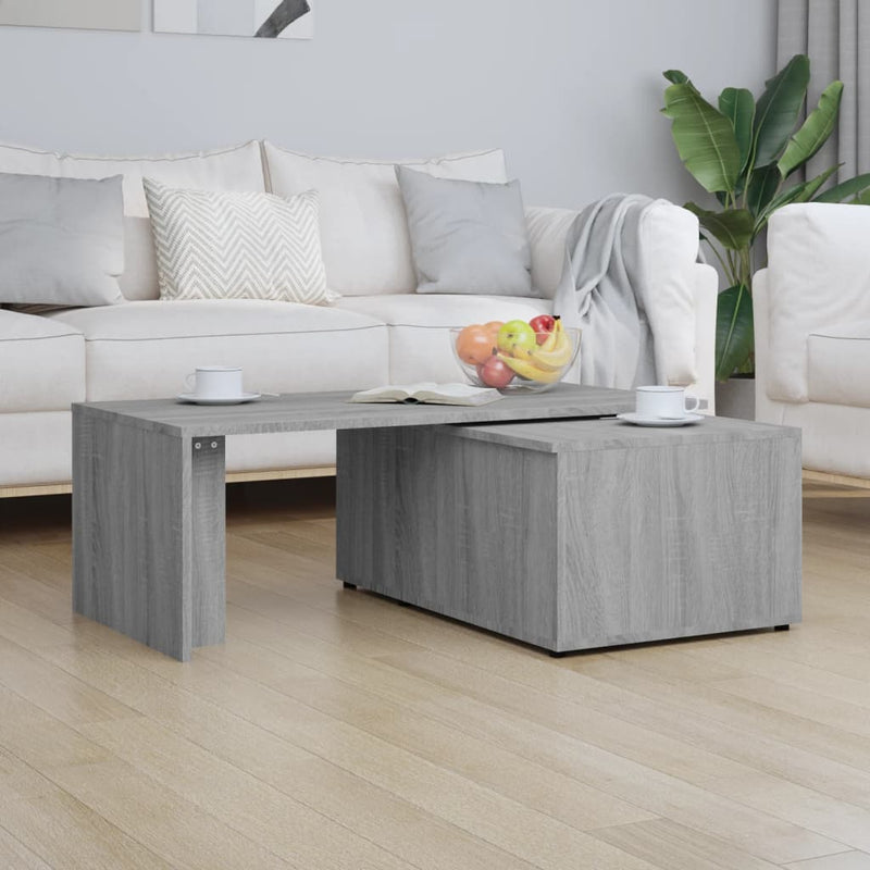 vidaXL szürke sonoma színű fatermék dohányzóasztal 150x50x35 cm