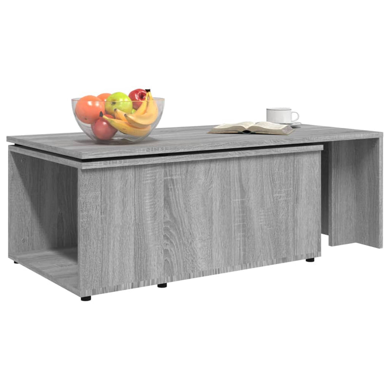 vidaXL szürke sonoma színű fatermék dohányzóasztal 150x50x35 cm