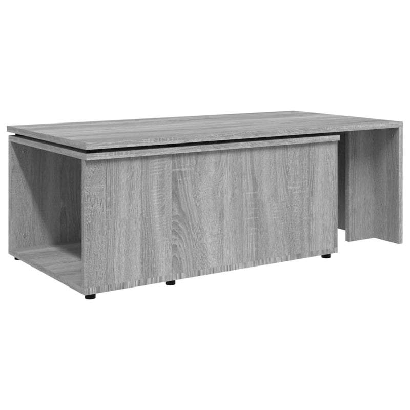 vidaXL szürke sonoma színű fatermék dohányzóasztal 150x50x35 cm