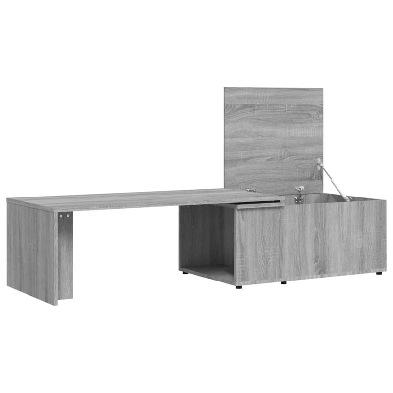 vidaXL szürke sonoma színű fatermék dohányzóasztal 150x50x35 cm