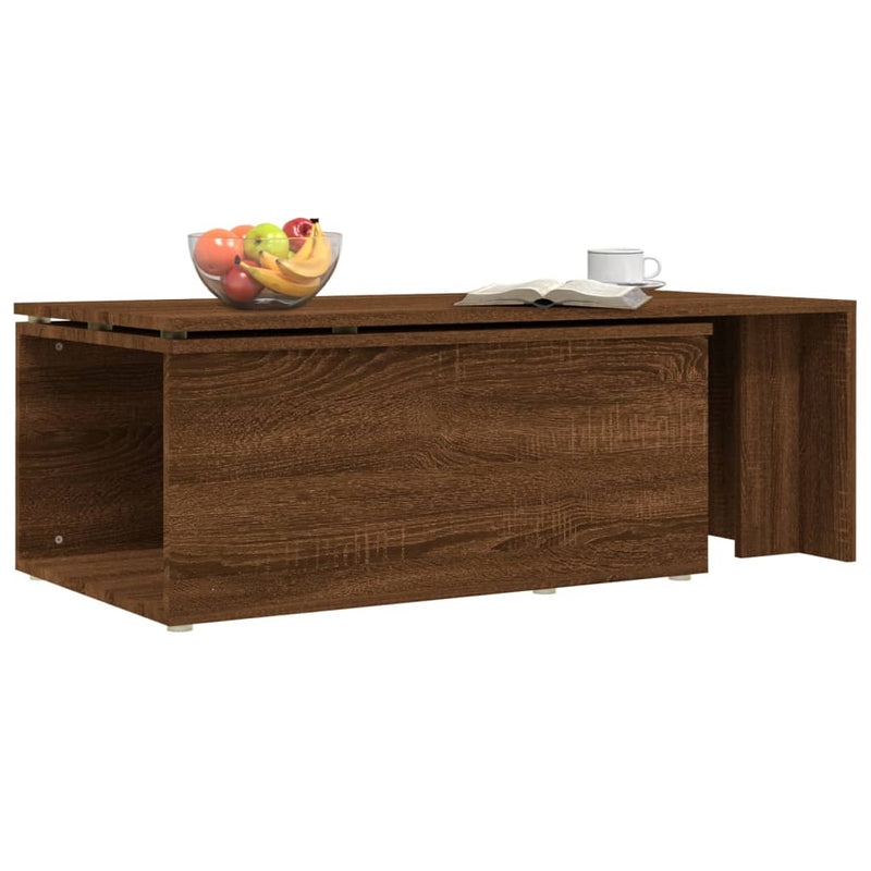 vidaXL barna tölgyszínű szerelt fa dohányzóasztal 150 x 50 x 35 cm