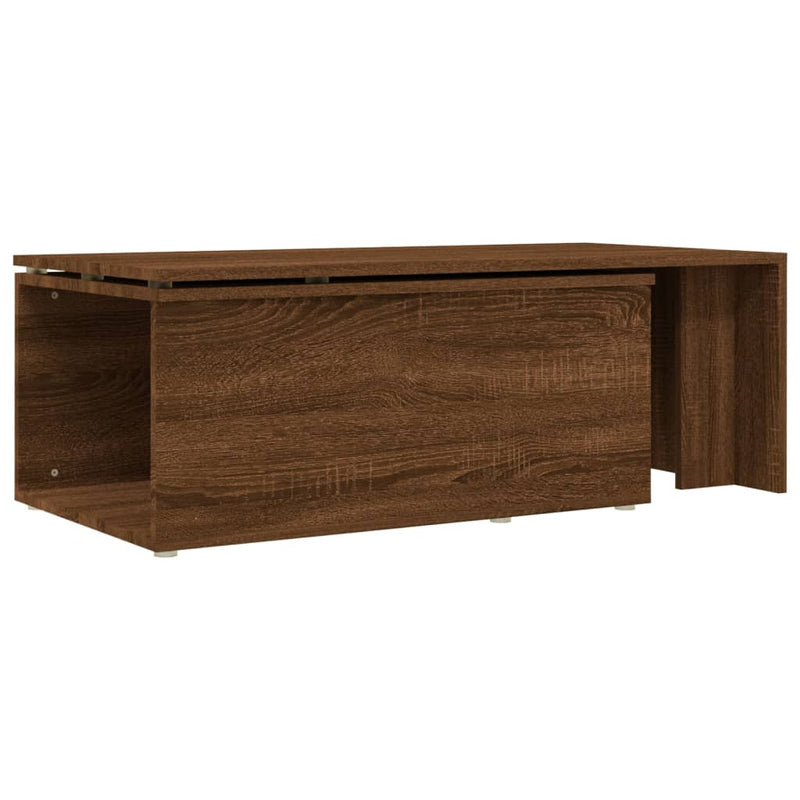 vidaXL barna tölgyszínű szerelt fa dohányzóasztal 150 x 50 x 35 cm