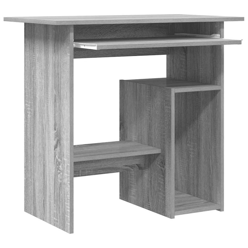 vidaXL szürke sonoma színű szerelt fa íróasztal 80 x 45 x 74 cm
