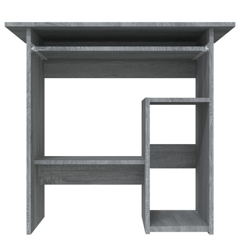 vidaXL szürke sonoma színű szerelt fa íróasztal 80 x 45 x 74 cm