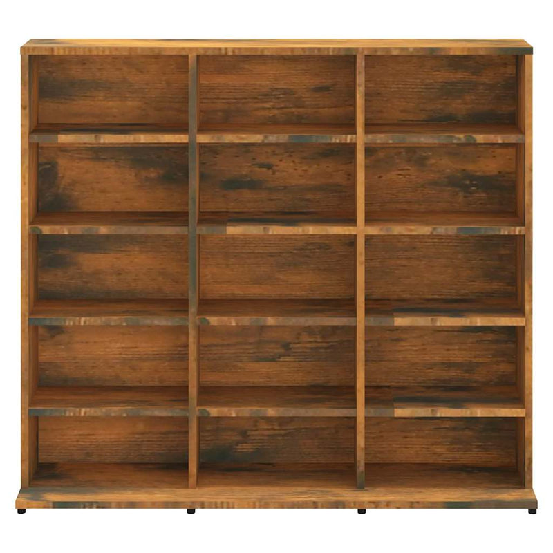 vidaXL füstös tölgy színű szerelt fa CD-szekrény 100 x 23 x 89,5 cm