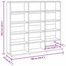 vidaXL füstös tölgy színű szerelt fa CD-szekrény 100 x 23 x 89,5 cm