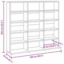 vidaXL füstös tölgy színű szerelt fa CD-szekrény 100 x 23 x 89,5 cm