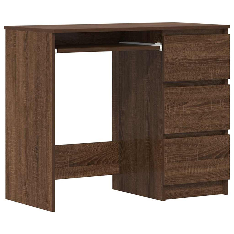 vidaXL barna tölgy színű szerelt fa íróasztal 90 x 45 x 76 cm