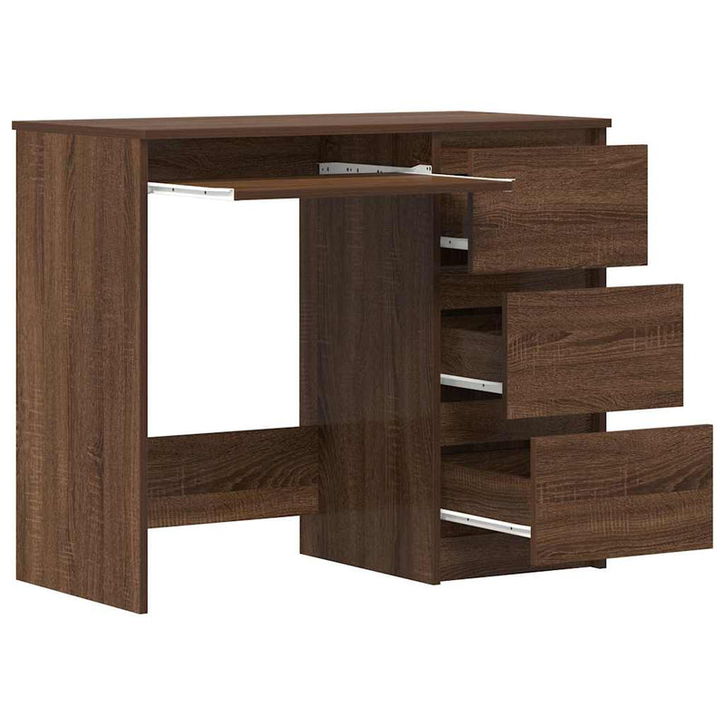 vidaXL barna tölgy színű szerelt fa íróasztal 90 x 45 x 76 cm