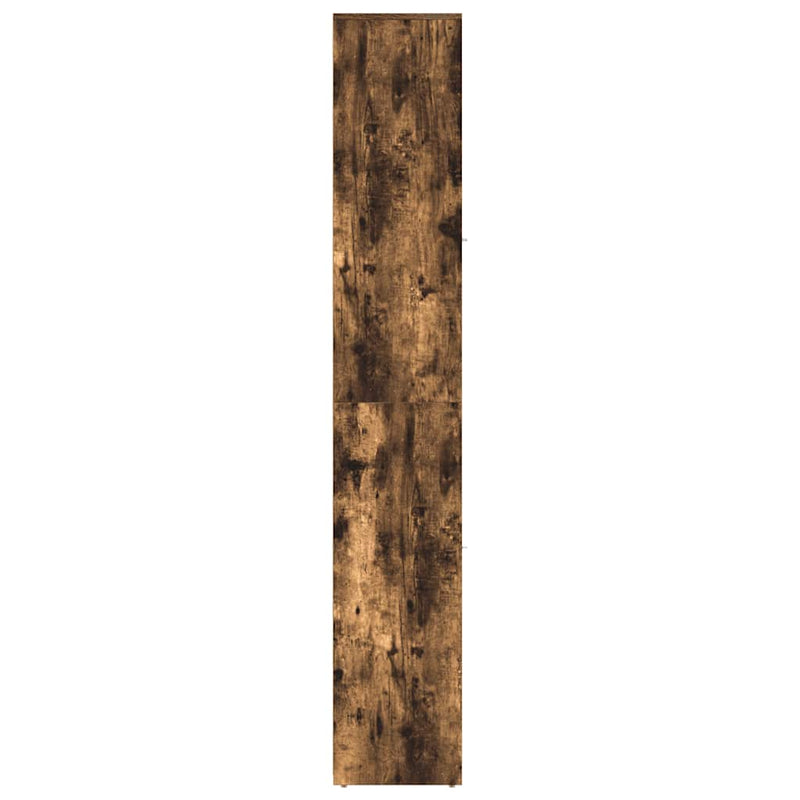 vidaXL füstös tölgy színű szerelt fa fürdőszobaszekrény 30x30x183,5 cm