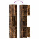 vidaXL füstös tölgy színű szerelt fa fürdőszobaszekrény 30x30x183,5 cm