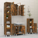 vidaXL füstös tölgy színű szerelt fa tükrös szekrény 80 x 20,5 x 64 cm