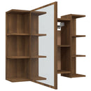 vidaXL barna tölgyszínű szerelt fa tükrös szekrény 80 x 20,5 x 64 cm