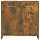 vidaXL füstös tölgy színű szerelt fa fürdőszobaszekrény 60x33x60 cm