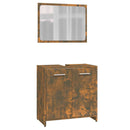 vidaXL füstös tölgy színű szerelt fa fürdőszobai bútorszett