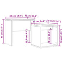 vidaXL 2 db szürke sonoma színű szerelt fa rakásolható dohányzóasztal