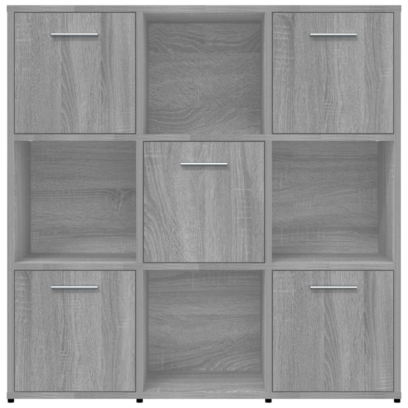 vidaXL szürke sonoma színű szerelt fa könyvszekrény 90 x 30 x 90 cm
