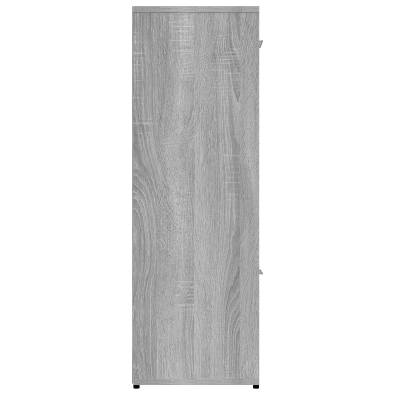vidaXL szürke sonoma színű szerelt fa könyvszekrény 90 x 30 x 90 cm