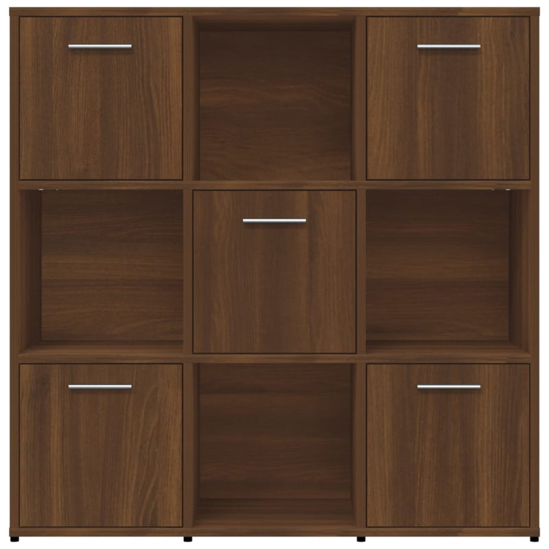 vidaXL barna tölgyszínű szerelt fa könyvszekrény 90 x 30 x 90 cm