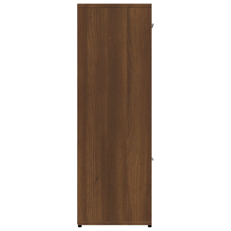 vidaXL barna tölgyszínű szerelt fa könyvszekrény 90 x 30 x 90 cm
