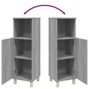 vidaXL szürke sonoma színű szerelt fa fürdőszobaszekrény 30x30x95 cm