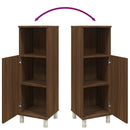 vidaXL barna tölgy színű szerelt fa fürdőszobaszekrény 30x30x95 cm