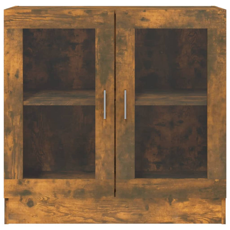 vidaXL füstös tölgy színű szerelt fa vitrinszekrény 82,5x30,5x80 cm